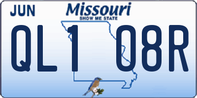 MO license plate QL1O8R
