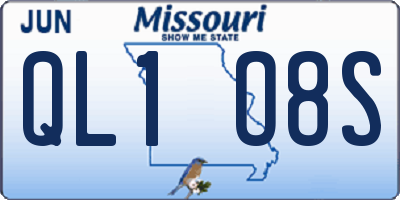 MO license plate QL1O8S