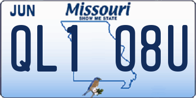 MO license plate QL1O8U