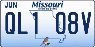 MO license plate QL1O8V