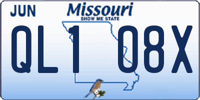 MO license plate QL1O8X