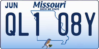 MO license plate QL1O8Y