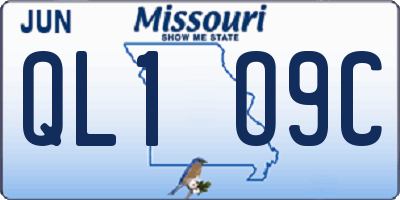 MO license plate QL1O9C