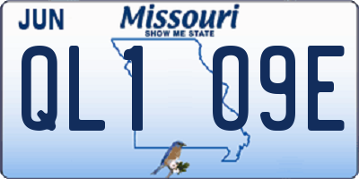 MO license plate QL1O9E