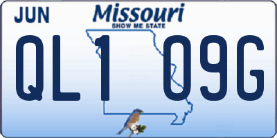 MO license plate QL1O9G