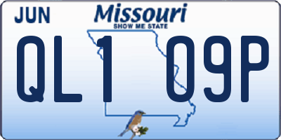 MO license plate QL1O9P