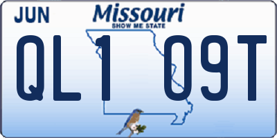 MO license plate QL1O9T