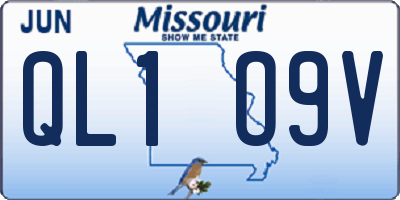 MO license plate QL1O9V