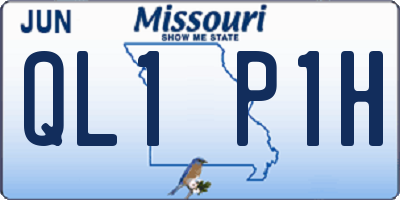 MO license plate QL1P1H