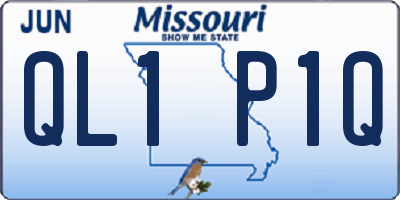 MO license plate QL1P1Q