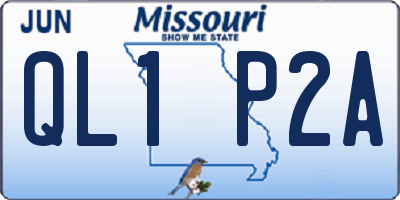 MO license plate QL1P2A