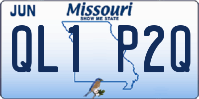 MO license plate QL1P2Q