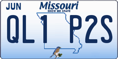 MO license plate QL1P2S