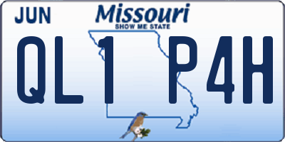 MO license plate QL1P4H