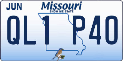 MO license plate QL1P4O