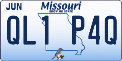 MO license plate QL1P4Q