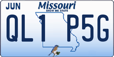 MO license plate QL1P5G