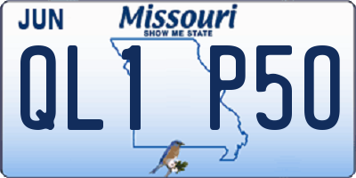 MO license plate QL1P5O