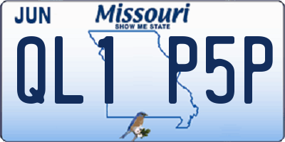 MO license plate QL1P5P