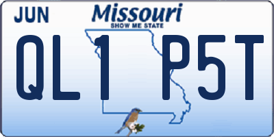 MO license plate QL1P5T