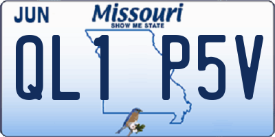 MO license plate QL1P5V