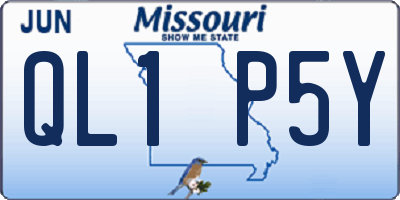 MO license plate QL1P5Y