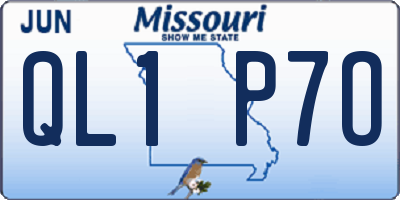 MO license plate QL1P7O