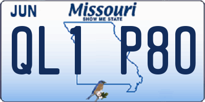 MO license plate QL1P8O