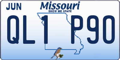 MO license plate QL1P9O