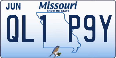 MO license plate QL1P9Y