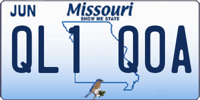 MO license plate QL1Q0A