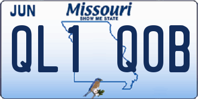MO license plate QL1Q0B