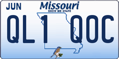 MO license plate QL1Q0C