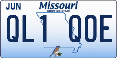 MO license plate QL1Q0E
