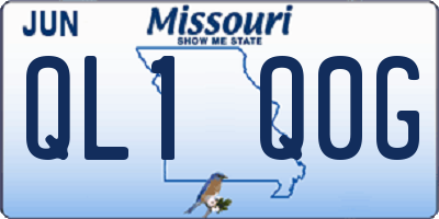 MO license plate QL1Q0G