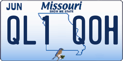 MO license plate QL1Q0H