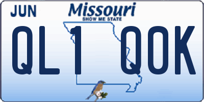 MO license plate QL1Q0K