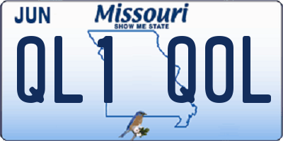 MO license plate QL1Q0L