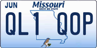 MO license plate QL1Q0P