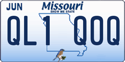 MO license plate QL1Q0Q