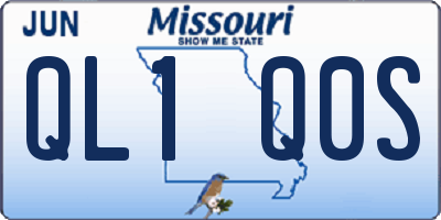 MO license plate QL1Q0S