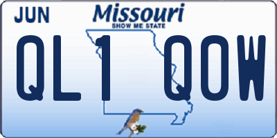 MO license plate QL1Q0W