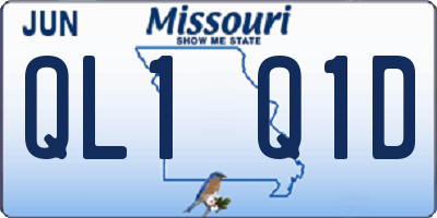 MO license plate QL1Q1D