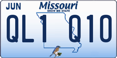 MO license plate QL1Q1O