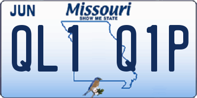 MO license plate QL1Q1P