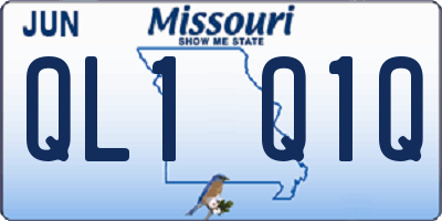 MO license plate QL1Q1Q