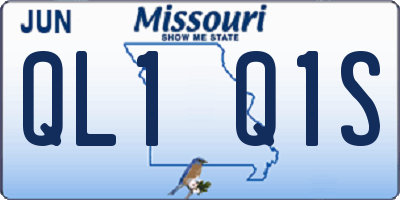 MO license plate QL1Q1S