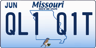 MO license plate QL1Q1T