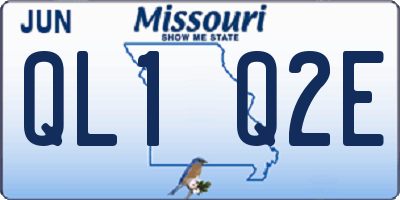 MO license plate QL1Q2E