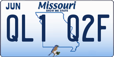 MO license plate QL1Q2F